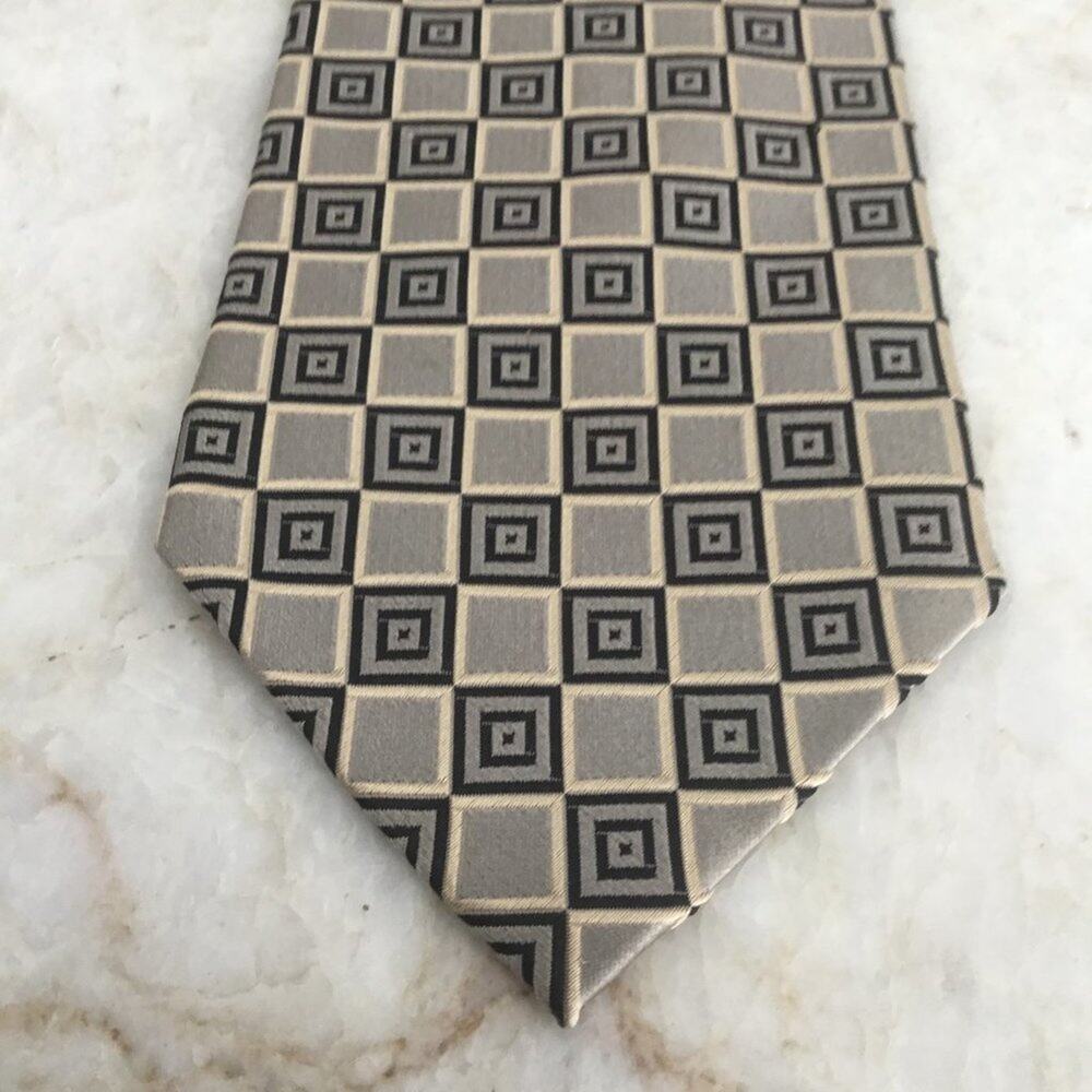 SIENE COLLEZIONE CHECKER PATTERN SILK TIE